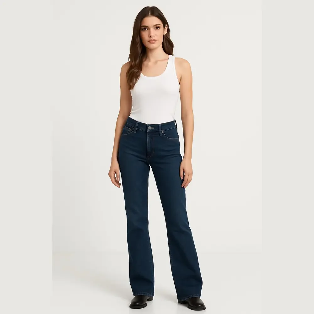 No Name Jeans Med Wash Sz 2XL(16-18) Stretchy Bootcut
